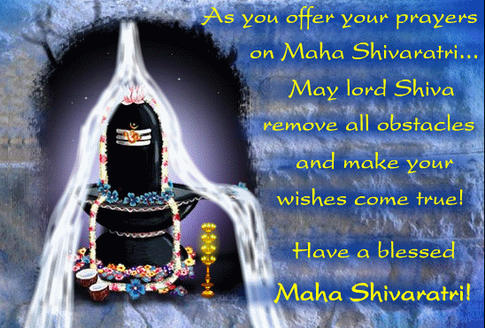 Have A Blessed Maha Shivratri Milk Pouring On Shiling Animated Picture