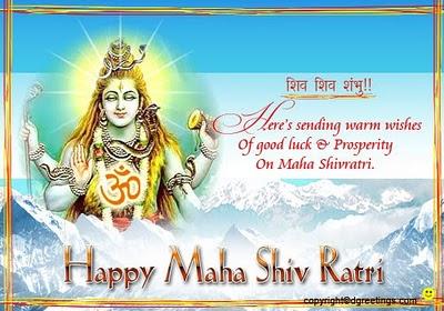 Here’s Sending Warm Wishes Of Good Luck & Prosperity On Maha Shivaratri Happy Maha Shivaratri Greeting Card