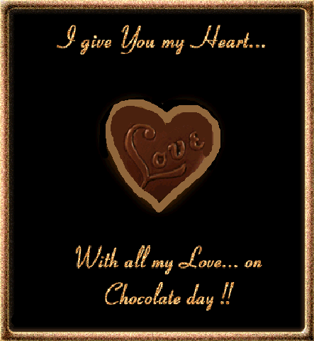 I Give You My Heart With All My Love On Chocolate Day Greeting Card
