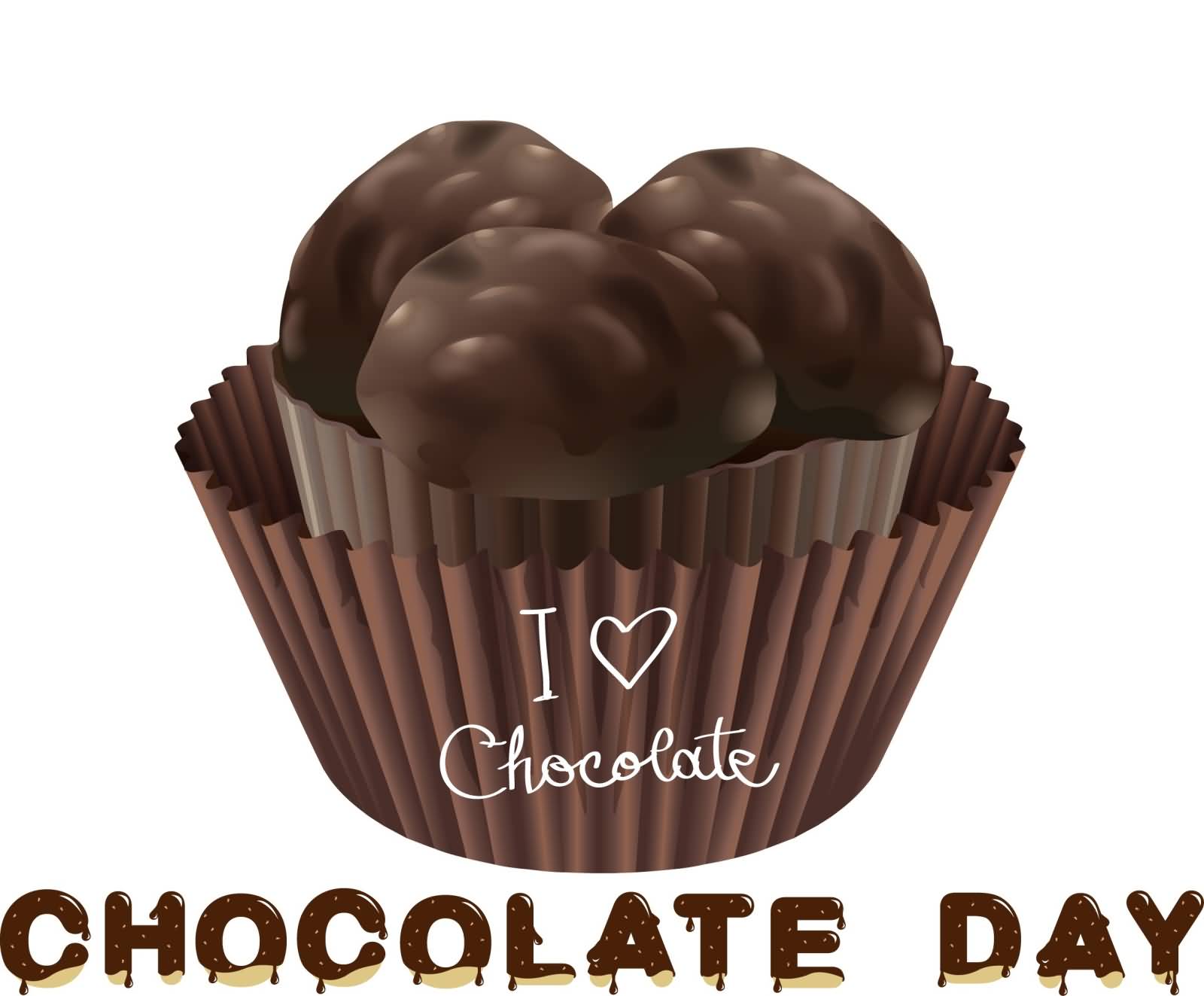 I Love Chocolate Chocolate Day Cupcake Picture