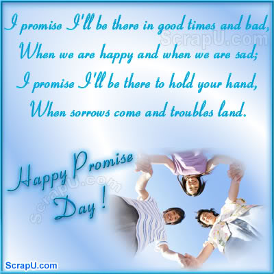 I Promise I’ll Be There In Good Times And Bad Happy Promise Day