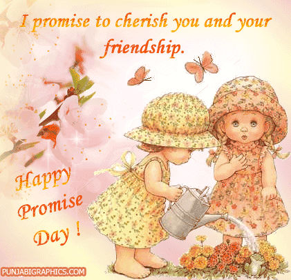 I Promise To Cherish You And Your Friendship Happy Promise Day Glitter
