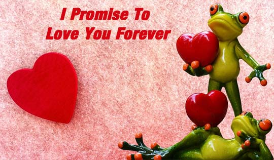 I Promise To Love You Forever Frogs With Heart Picture