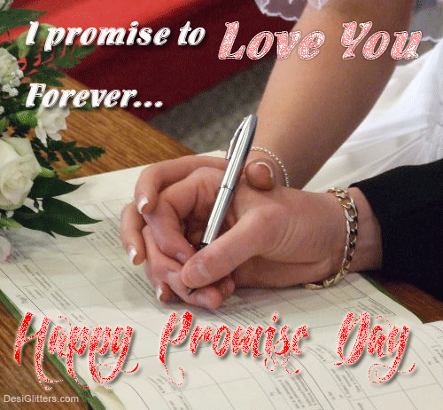 I Promise To Love You Forever Happy Promise Day Glitter