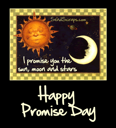 I Promise You The Sun, Moon And Stars Happy Promise Day Greeting Card