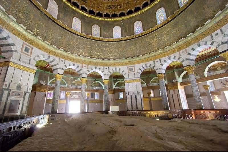 Inside Picture Of The Dome Of The Rock