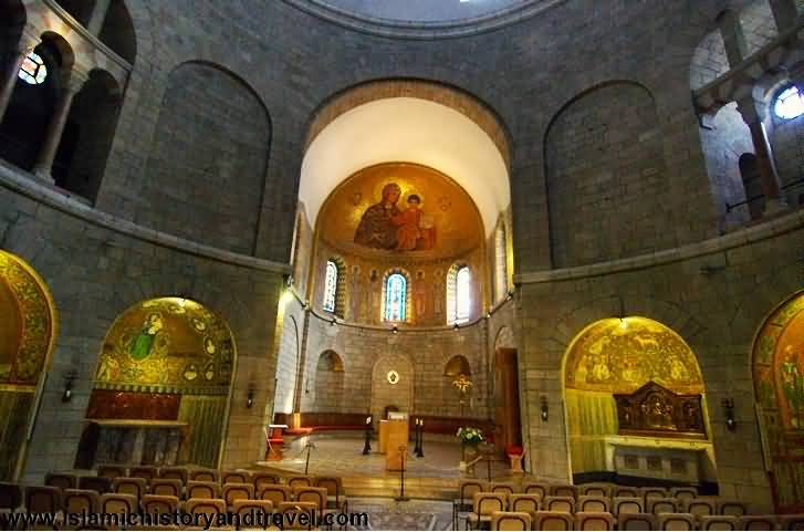 Inside View Of The Dormition Abbey In Jerusalem