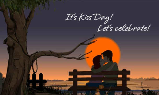 It's Kiss Day Let's Celebrate Card