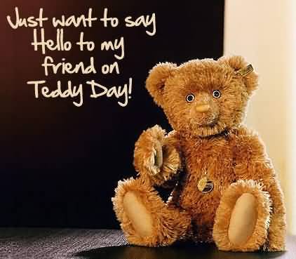 Just Want To Say Hello To My Friend On Teddy Day