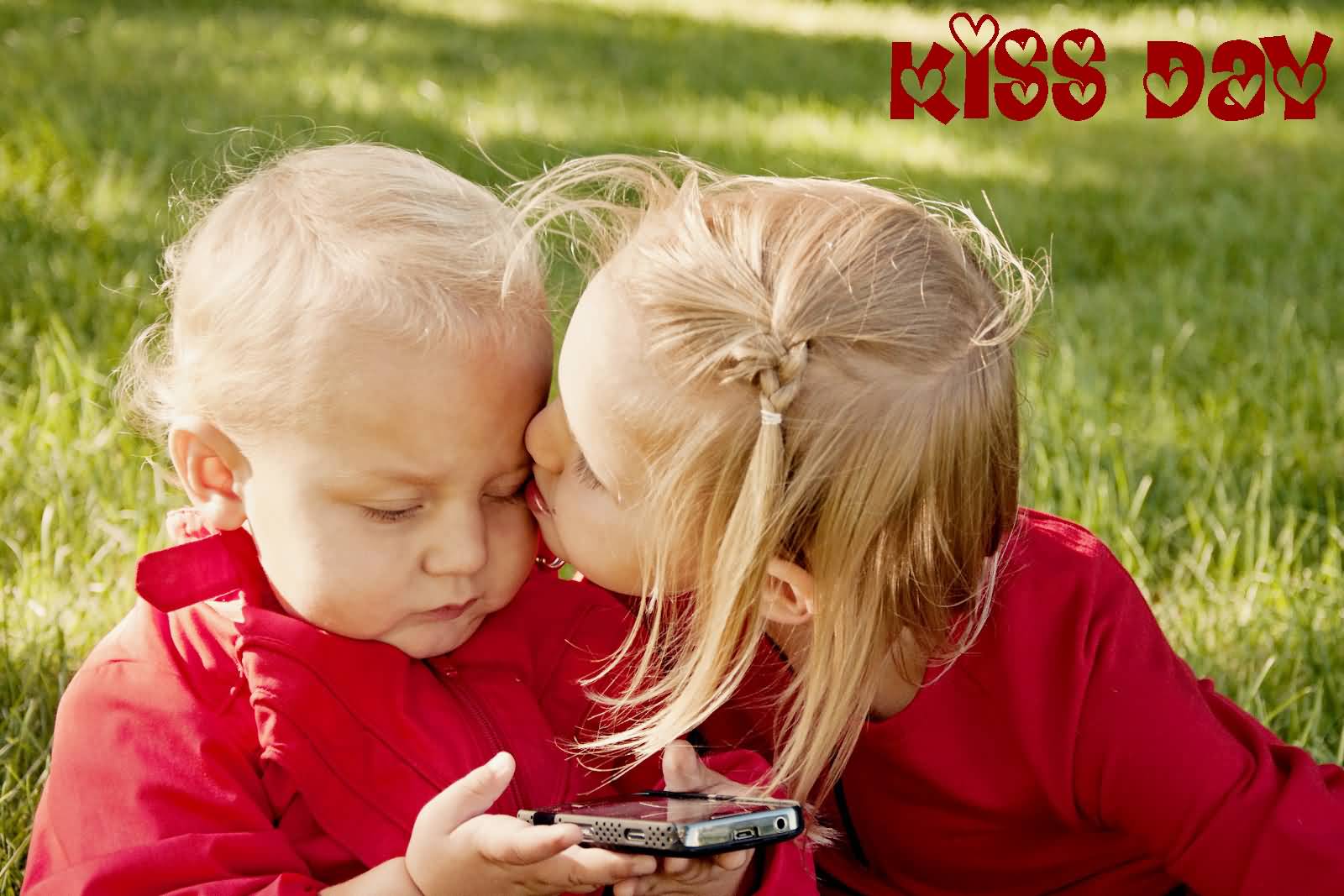 Kiss Day Kids Kissing