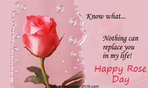 Know What Nothing Can Replace You In My Life. Happy Rose Day Greeting Card