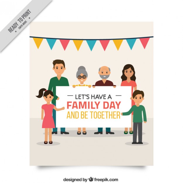Let’s Have A Family Day And Be Together Illustration