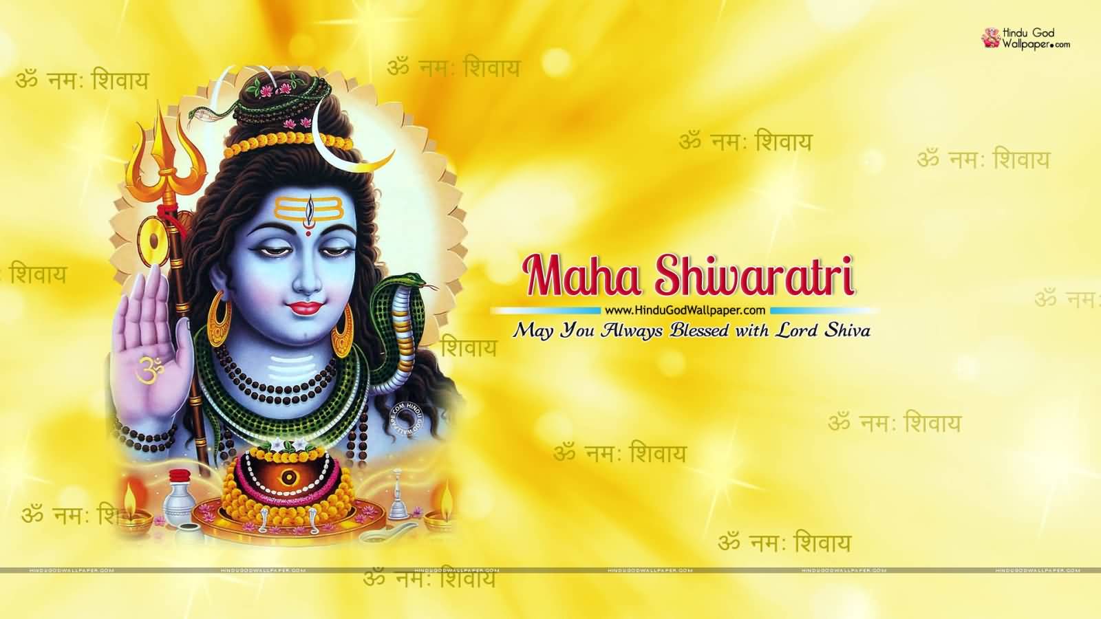 Maha Shivratri May You Always Blessed With Lord Shiva Greeting Card