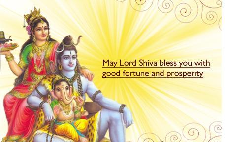 May Lord Shiva Bless You With Good Fortune And Prosperity Happy Maha Shivaratri Greeting Card