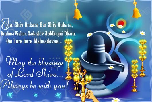 May The Blessings Of Lord Shiva Always Be With you Happy Maha Shivaratri Greeting Card