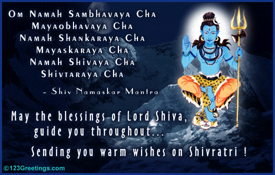 May The Blessings of Lord Shiva, Guide You Throughout Sending You Warm Wishes On Shivratri