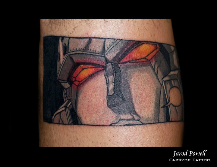 Megatron Tattoo Design For Leg Calf By Jarod Powell