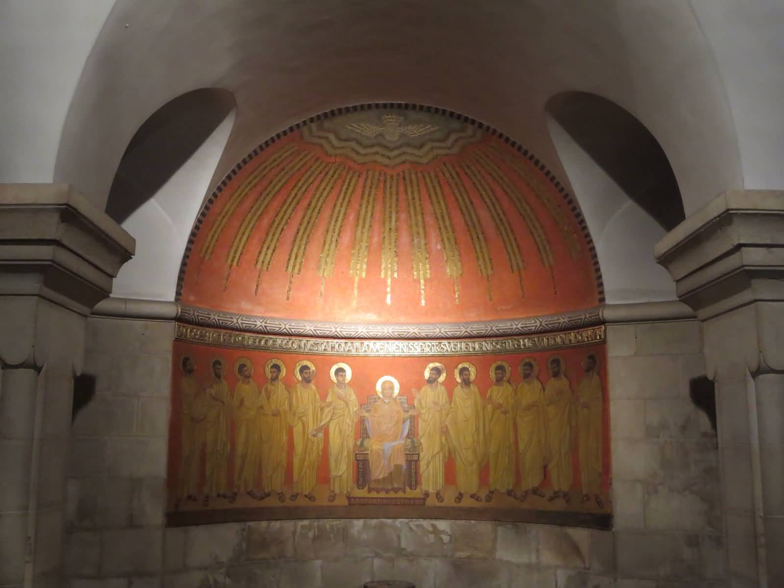 Mosaic In The Crypt Of The Dormition Abbey