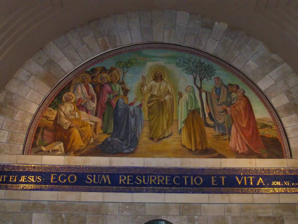 Mosaic Painting Inside The Church Of All Nations