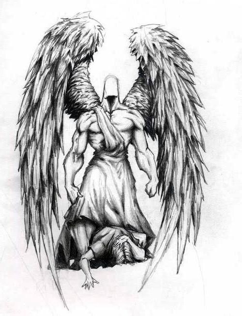 Nice Angel Man Tattoo Design