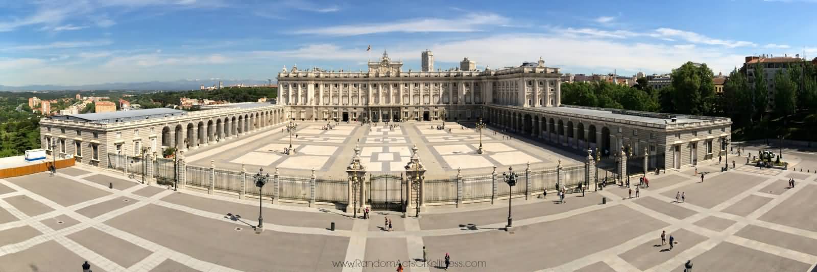 Panorama View Of The Royal Palace Of Madrid