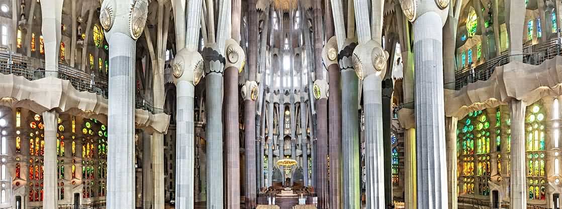 Pillars Inside The Sagrada Familia
