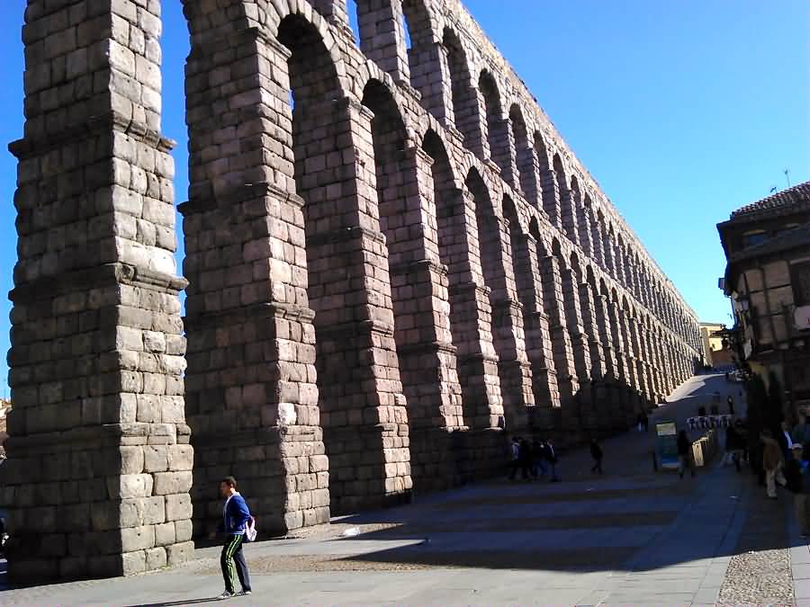 Pillars Of The Aqueduct Of Segovia