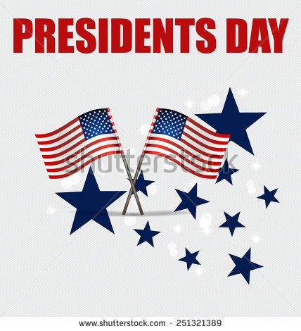 Presidents Day American Flags Cross Illustration