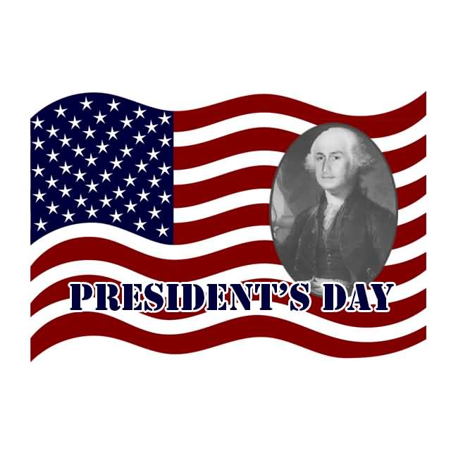 Presidents Day George Washington And American Flag