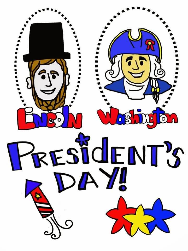 Presidents Day Lincoln And Washington Drawing