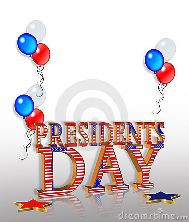 Presidents Day Patriotic Balloons Illustration