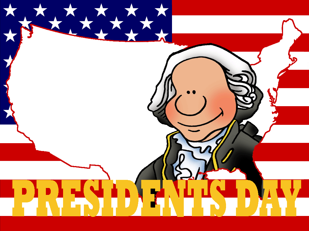 Presidents Day Wishes George Washington American Map Illustration