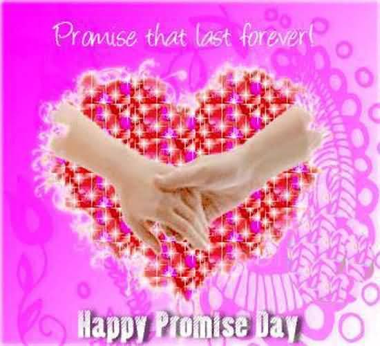 Promise That Last Forever Happy Promise Day Holding Hands Greeting Card
