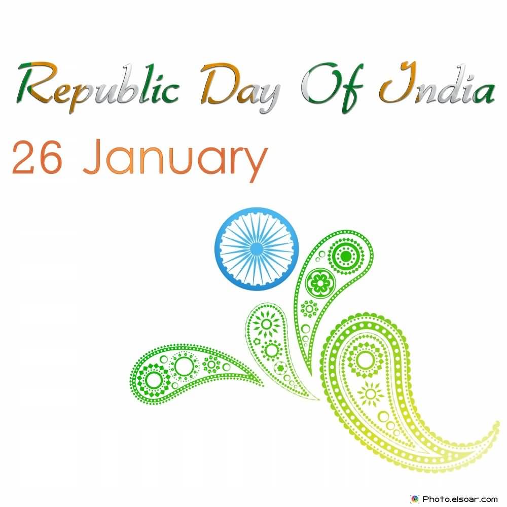 Republic Day Of India 26 January Card