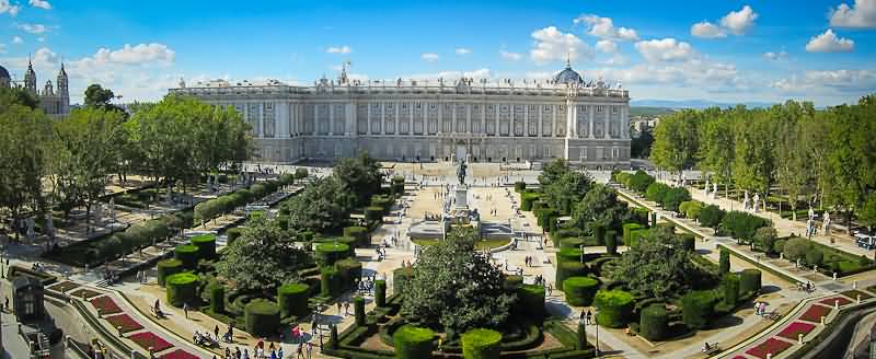 Royal Palace Of Madrid Aerial View