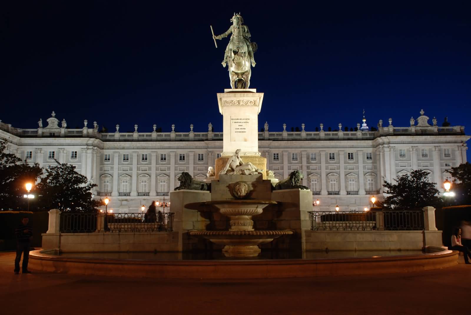 Royal Palace Of Madrid At Night