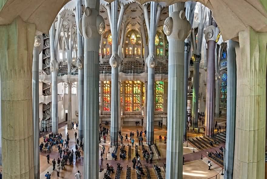 Sagrada Familia Basilica Interior View