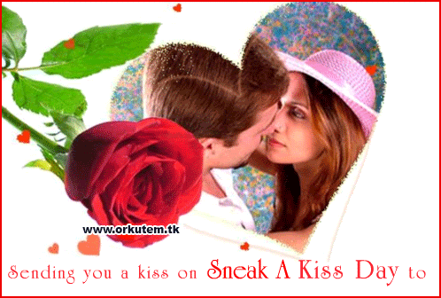 Sending You A Kiss On Sneak A Kiss Day Animated Ecard