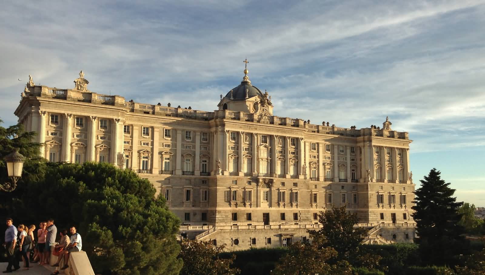 Side View Of The Royal Palace Of Madrid
