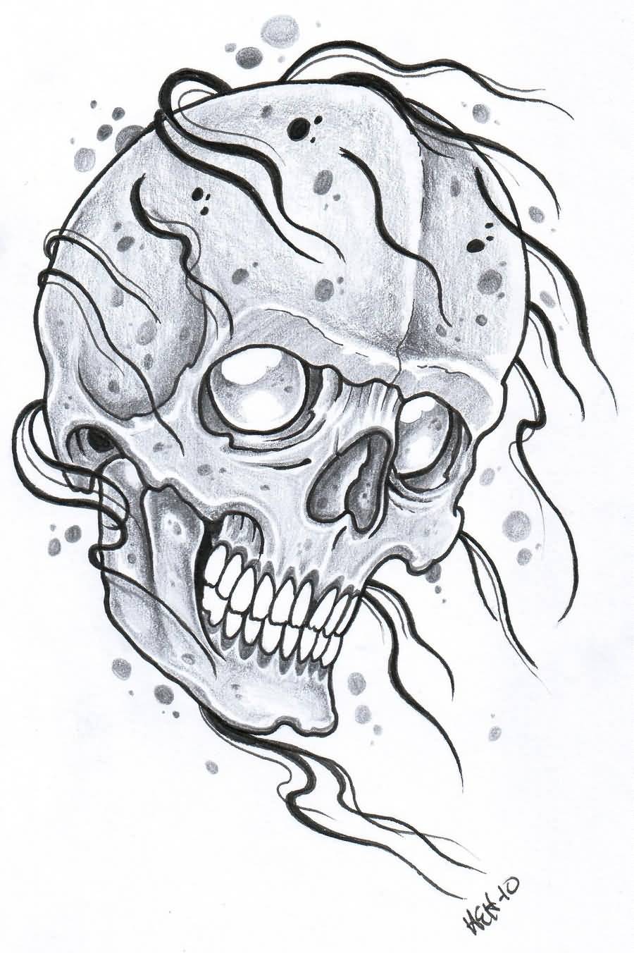 Skull Tattoo Design Sample