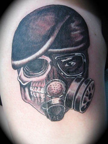 Skull With Mask Tattoo