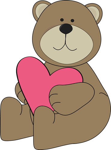 Teddy Bear Holding Pink Heart Wishing You Happy Valentine’s Day Clipart