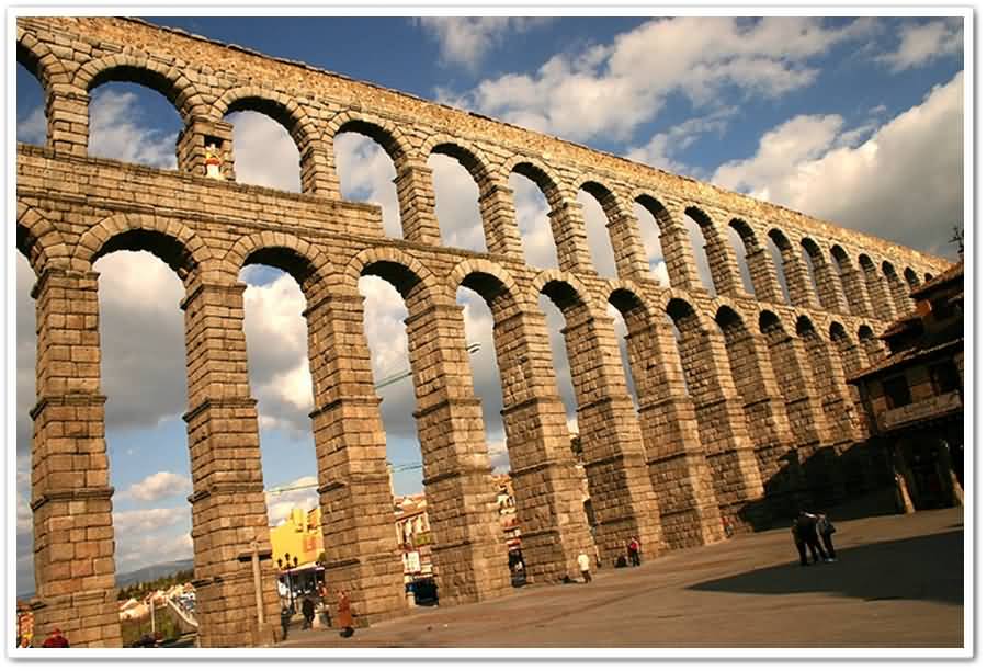 The Aqueduct Of Segovia Beautiful View