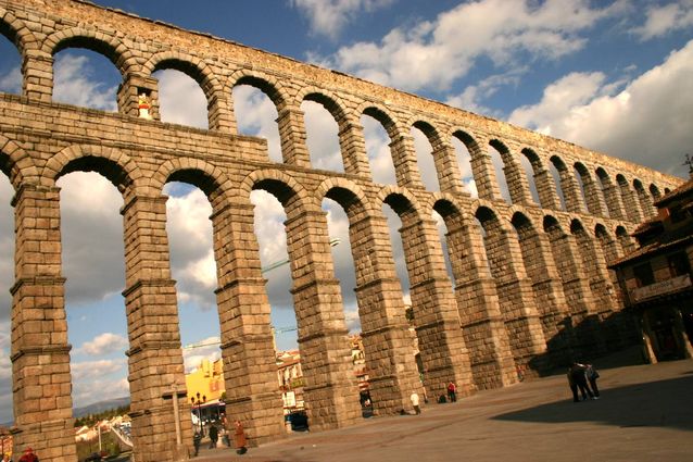 The Aqueduct of Segovia In Spain