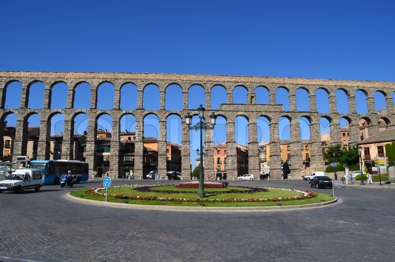 The Beautiful Roman Aqueduct Of Segovia