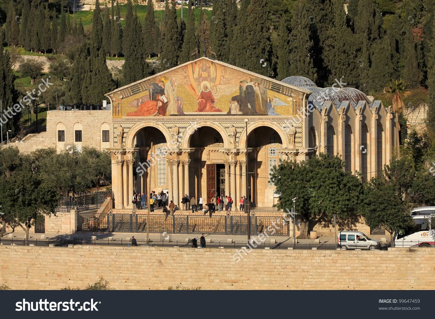 The Church Of All Nations On Olive Mountain In Jerusalem