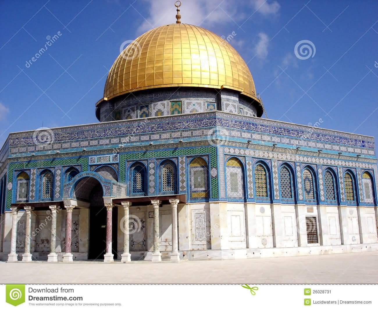 The Golden Dome Mosque Or Dome Of The Rock