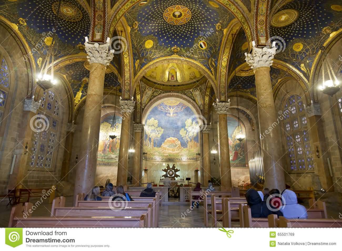 The Interior Of The Church Of All Nations In Jerusalem