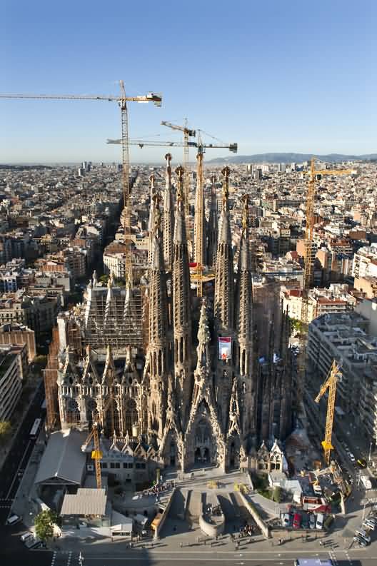 The Nativity Facade Of The Sagrada Familia