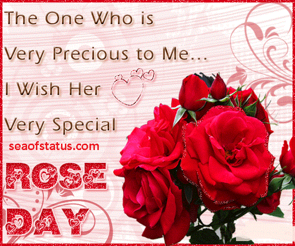 The One Who Is Very Precious TO Me I Wish Her Very Special Rose Day Greeting Card
